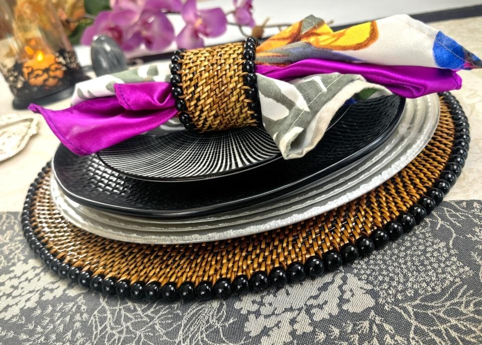 Black Table Setting